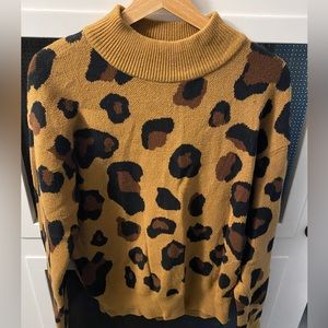 Leopard Sweater NWOT Size M